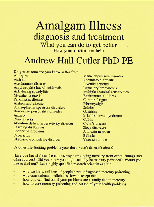 Amalgam Illness: Diagnosis & Treatment